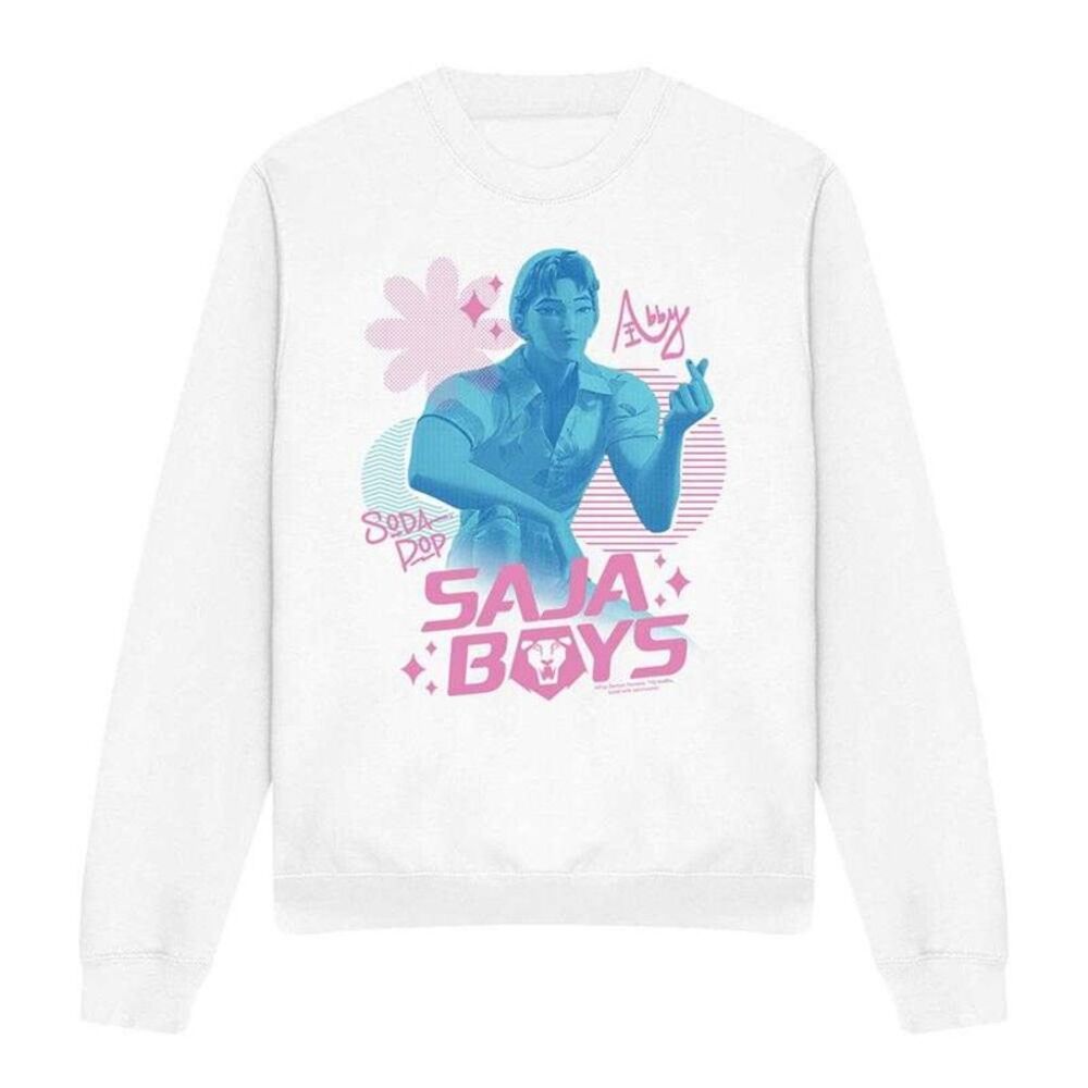 K-Pop Demon Hunters Unisex Adult Saja Boys Soda Pop Romance Sweatshirt / White